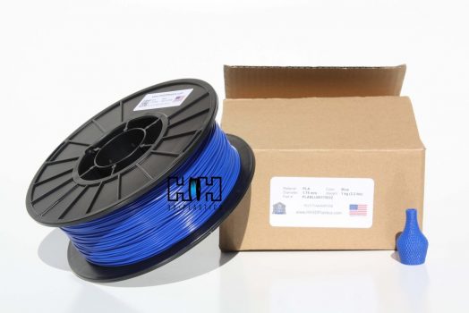 H and H 3d Plastics  Blue PLA 1.75 mm