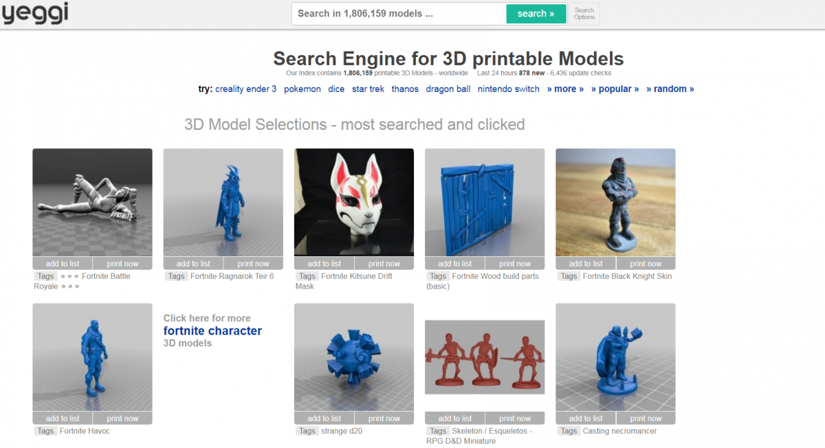 best sites for 3d print files